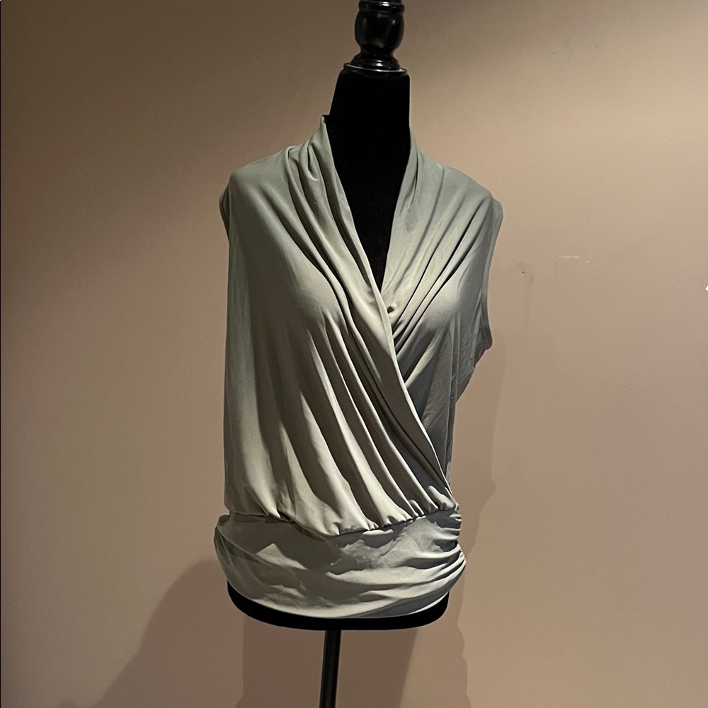 Chaus Women's Draped Blouse - Soft Sage Green